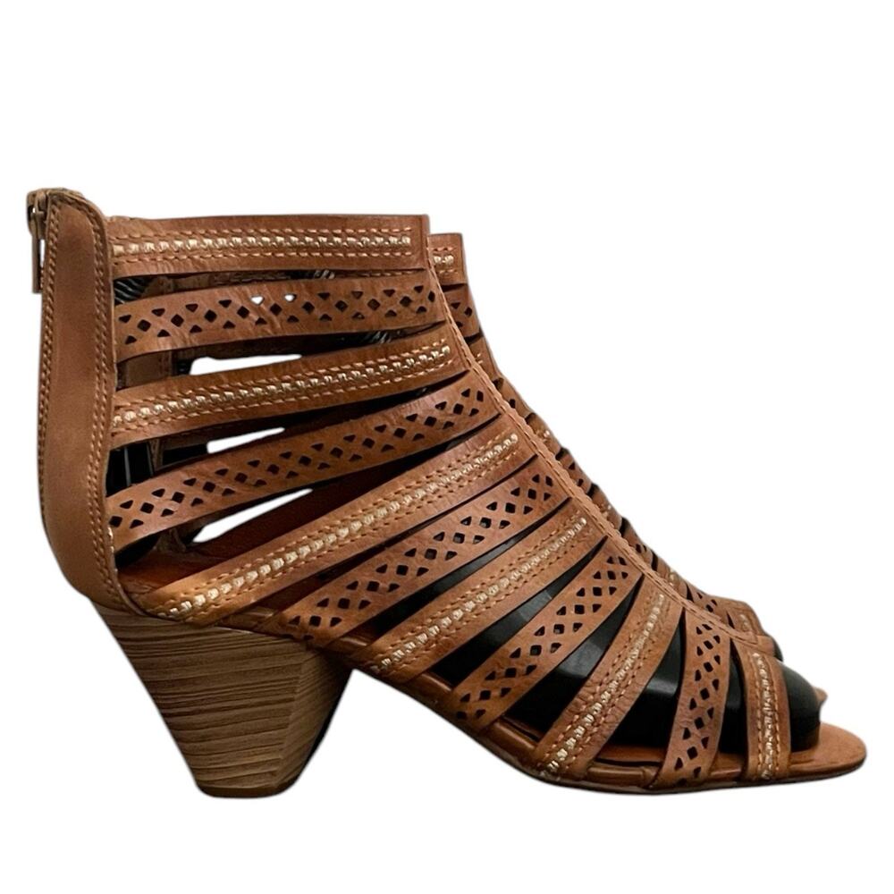PIKOLINOS Women's Brown Strappy Cutout Sandals